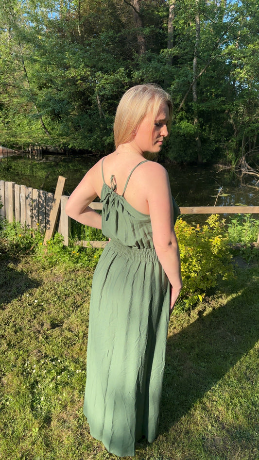 Robe longue Juliette kaki