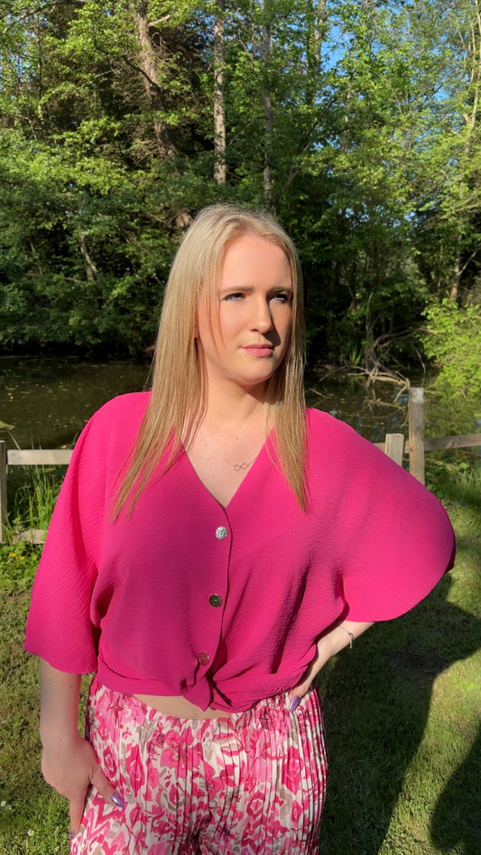 Blouse oversize Nina fushia